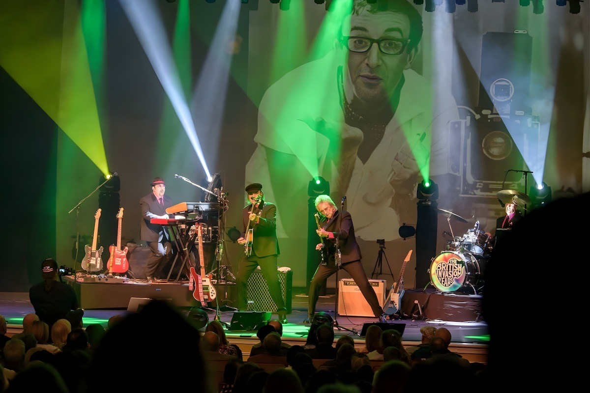 The British Invasion Years — band buddy holly backdrop green lights